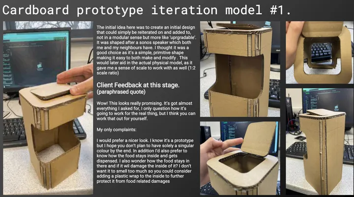 The first cardboard prototype